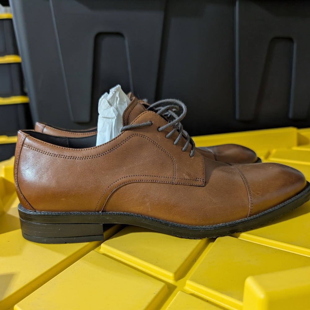 New Cole Haan Mens Grand 360 Cap Toe Oxford British Tan Leather Size 8M